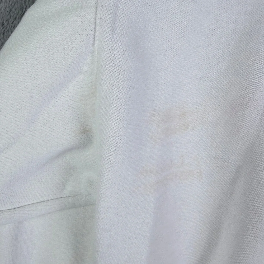 Winning Ways Vintage 80s 90s Quarter Zip Sweatshirt White Blue Neon Medium